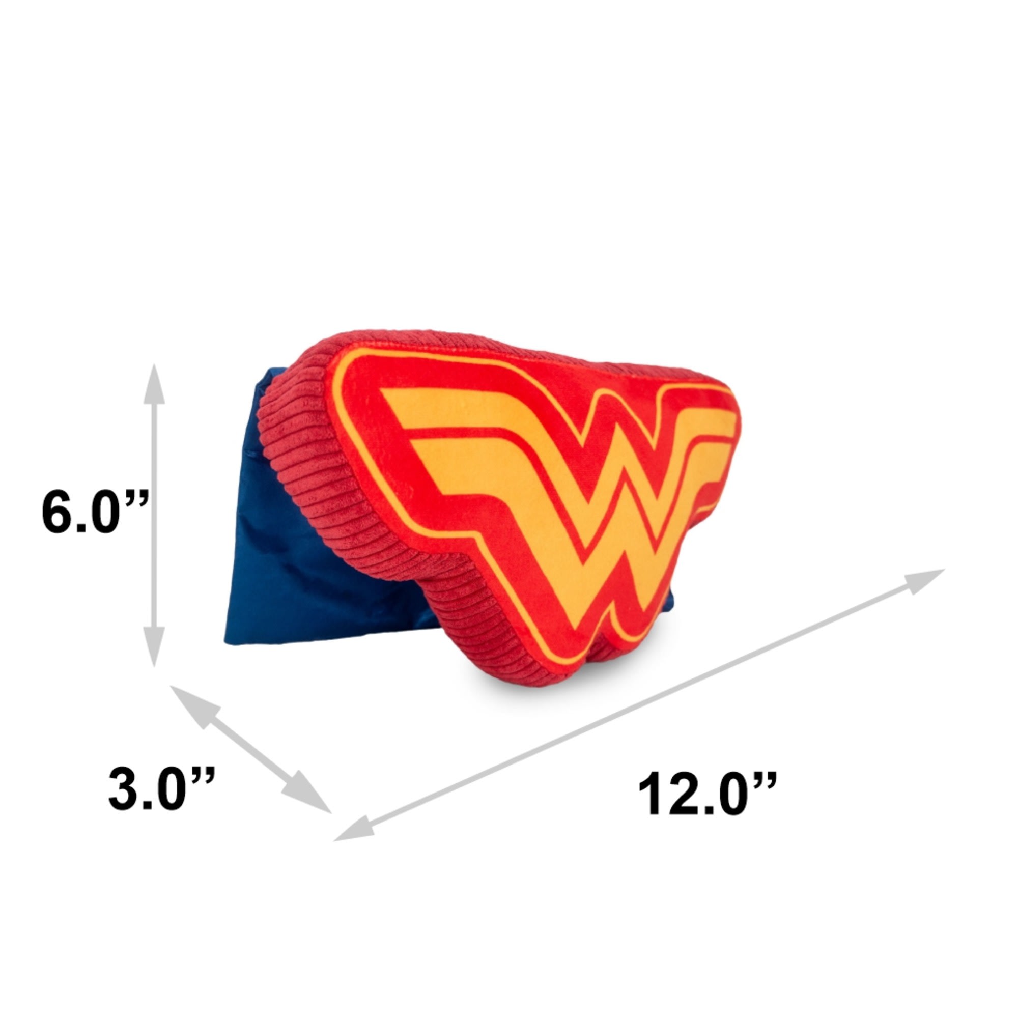 Buckle-Down DC Comics League of Super Pets Wonder Woman PB The Pig Logo with Cape Plush Squeaker Dog Toy， Large