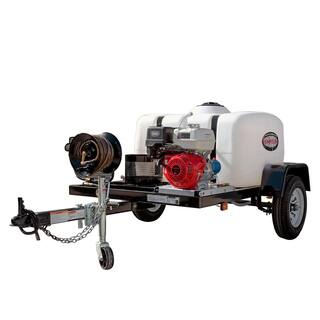 SIMPSON Mobile Trailer 4200 PSI 4.0 GPM Cold Water Gas Pressure Washer with HONDA GX390 Engine (49-State) 95002