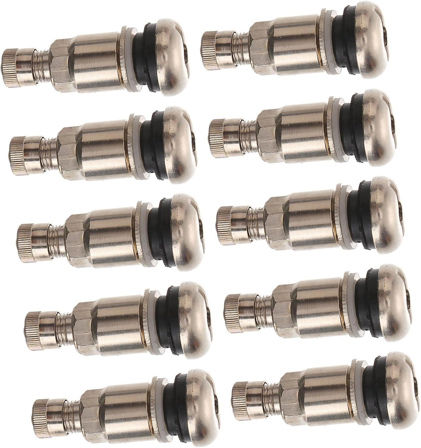 10pcs Tire Valve High Pressure Valve Stems Wheel Stud Trailer Tire Tubeless Car Core Valve Threaded