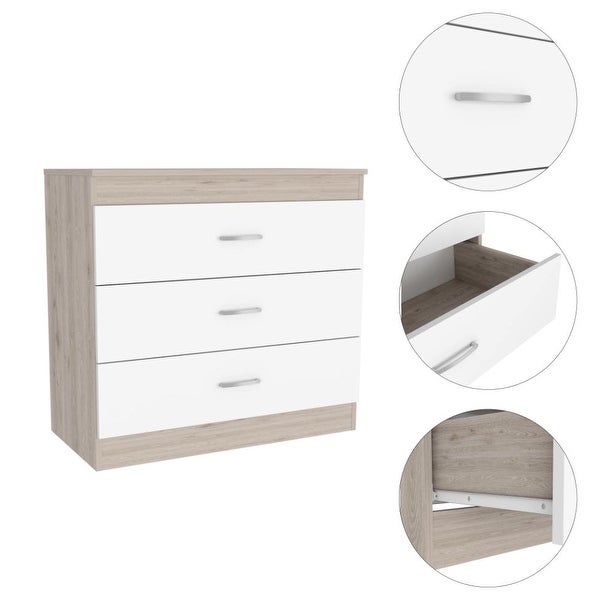 TUHOME Melia 3 Drawer Dresser with Superior Top and Metal Hardware - - 34809657