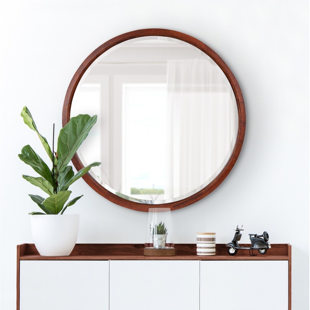 Kate and Laurel Hogan Round Framed Wall Mirror