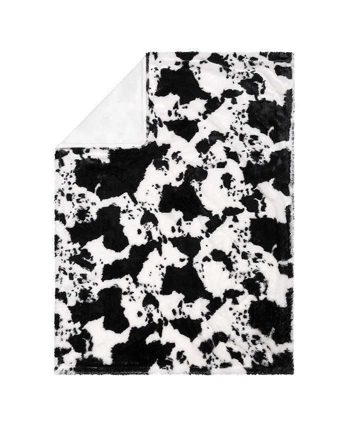 Trend Lab Cow Print Plush Baby Blanket