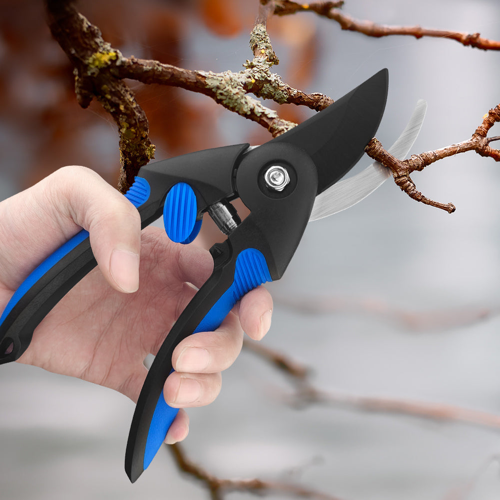 Stedi 8.5 inch Professional Garden Scissors,Adjustable Cutting Range Pruning Shears, SK-5 Carbon Steel Garden Clippers With Safety Lock