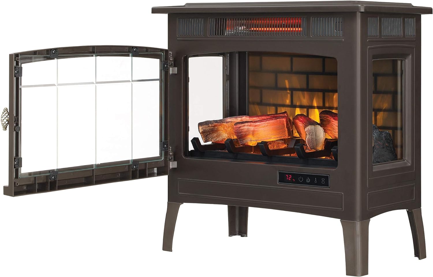 💝Last Day 70% Off✨ Electric Infrared Quartz Fireplace Stove with 3D Flame Effect