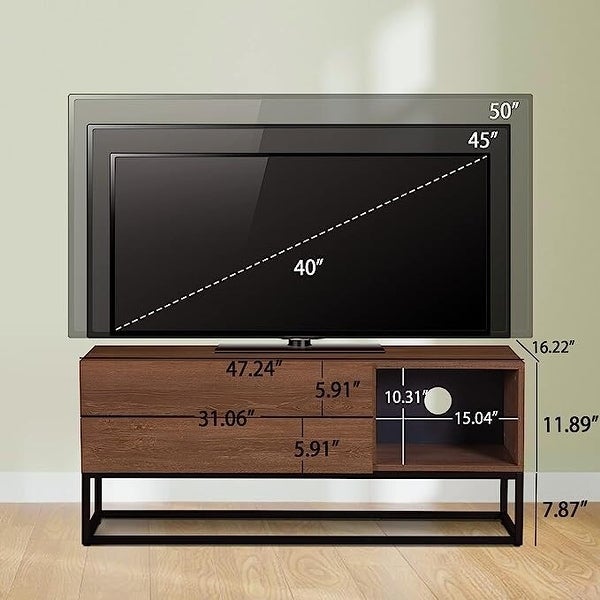 EBello Modern TV Stand Media Cnsole for TV up to 50 inch for Living Room Bedroom