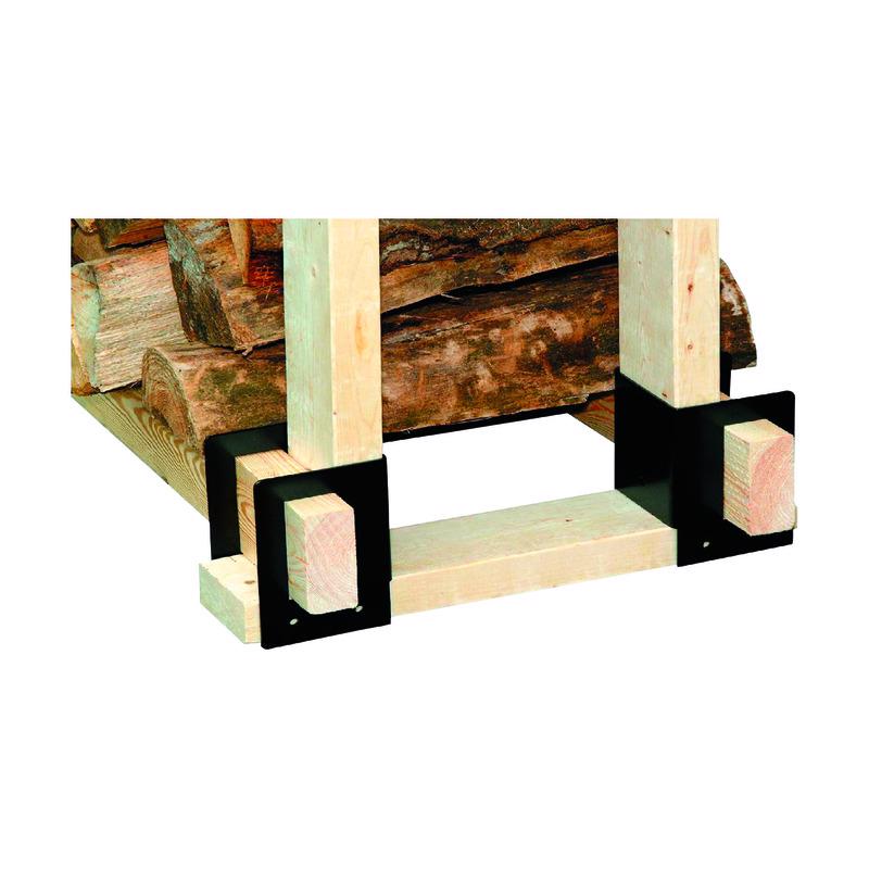 LOG BRACKET STL BLK 4PK