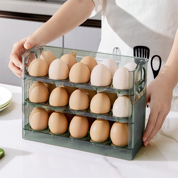 3-Layer Flip Fridge Egg Tray Container