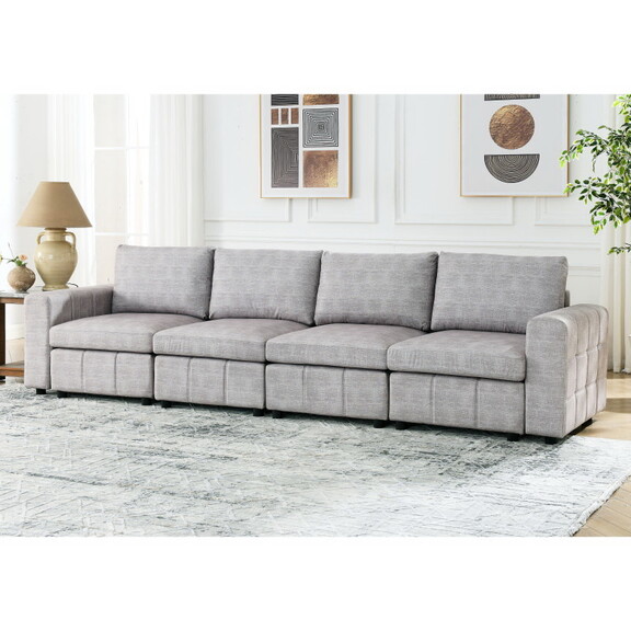 Upholstered Modular Sofa  L Shaped Sectional Sofa ...