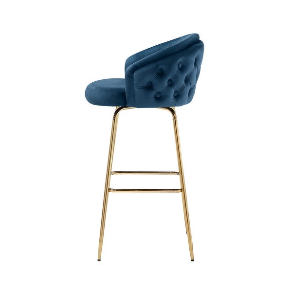 Art Leon Swivel Velvet Uhpolstered Bar Stool