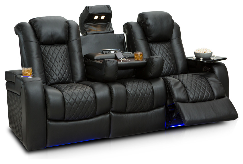 Seatcraft Anthem Home Theater Seating Leather Power Recline Sofa   Transitional   Theater Seating   by Stargate Cinema  Houzz