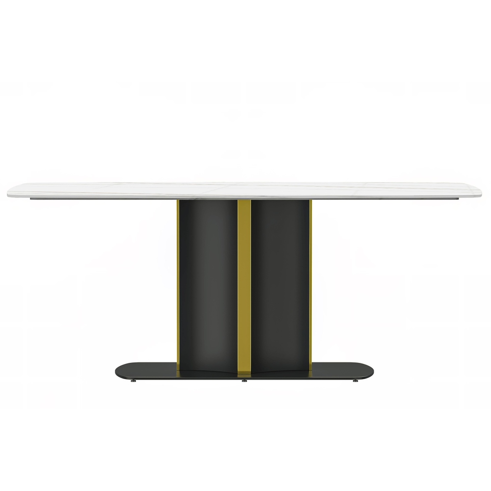 LeisureMod Sylva Dining Table with a 55\