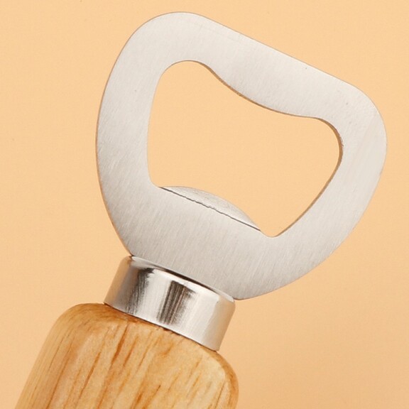 Muka 5 1/2 L 3 PCS Wooden Handle Bottle Opener  S...