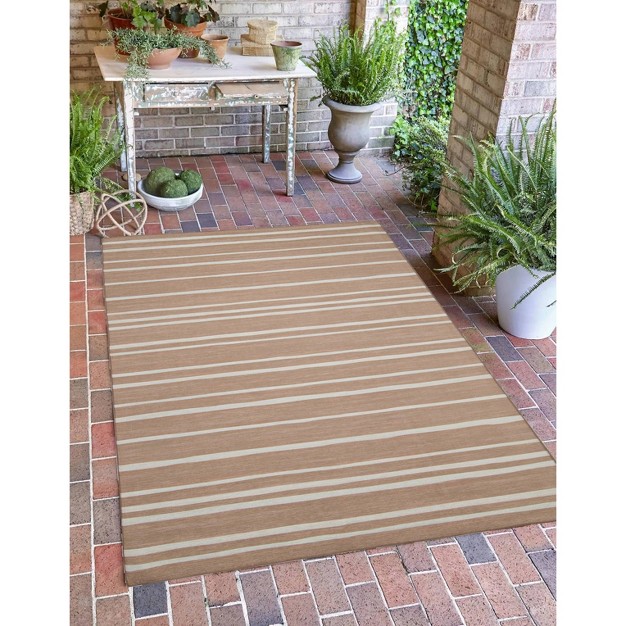 Nimbus Washable Outdoor Rug Tan ivory Linon