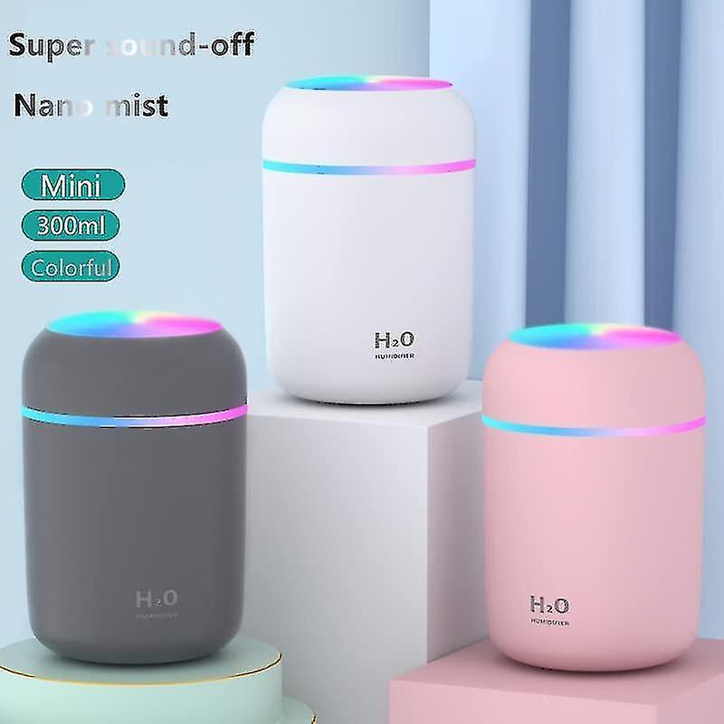 Colorful Cool Mini Cute Humidifier Usb 300ml Portable With 7 Colors 2 Fog Mode Ultra Quiet Suitable