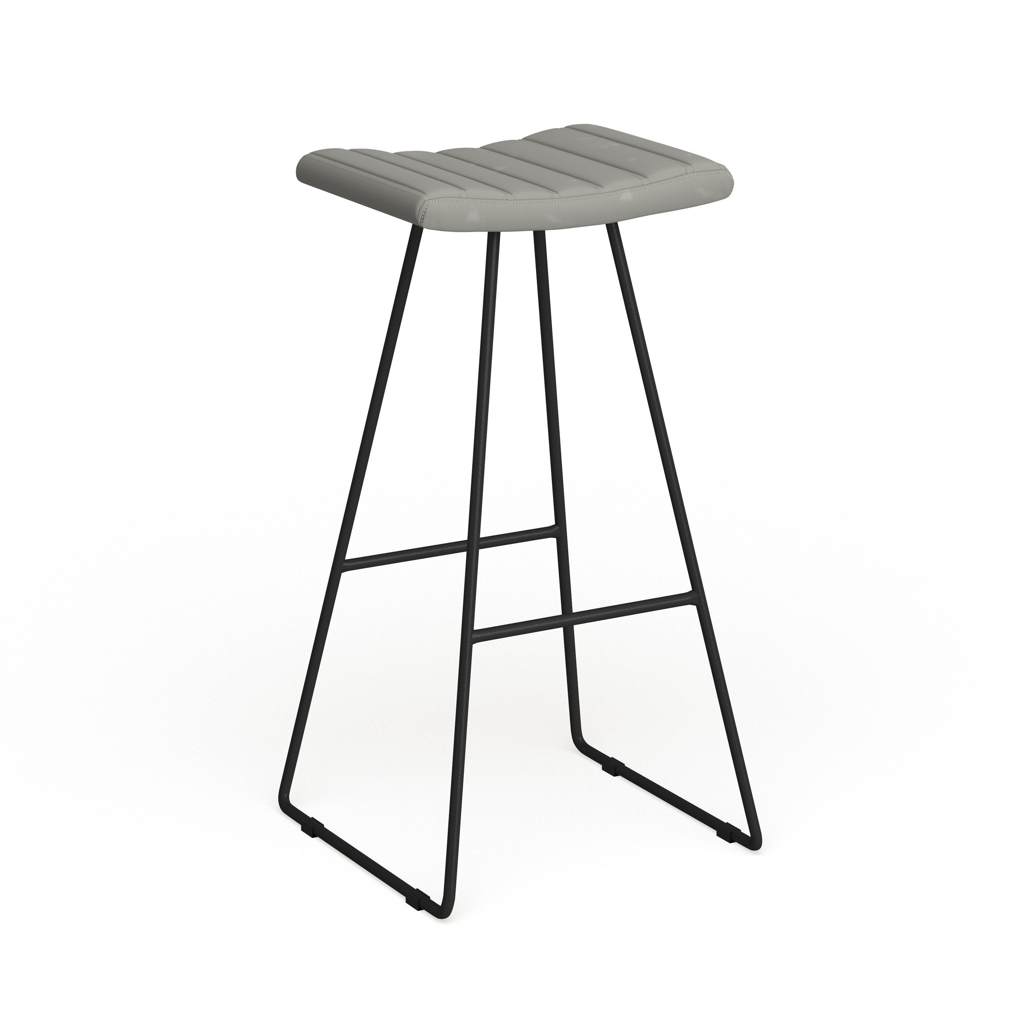 SAFAVIEH Mid-Century Dining Akito Modern Grey 30-inch Bar Stool (Set of 2) - 16.5