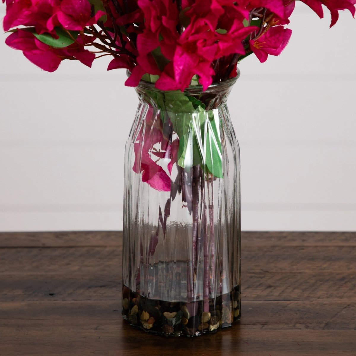 31” Artificial Pink Bougainvillea Arrangement in Vase | Elegant Floral Décor