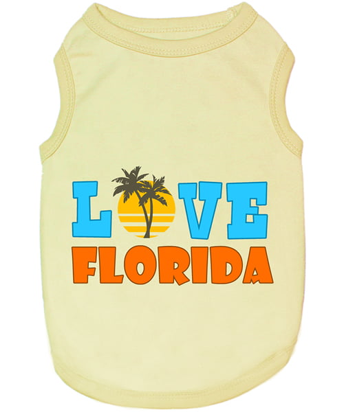 Parisian Pet Dog Clothes LOVE FLORIDA T-Shirt