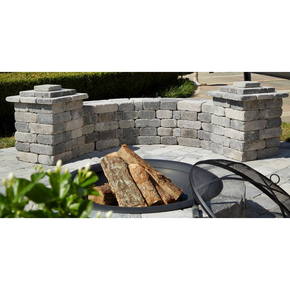 Pavestone RumbleStone Medium 3.5 in. x 7 in. x 7 in. Greystone Concrete Garden Wall Block (144 Pcs.  24.5 sq. ft.  Pallet) 91734