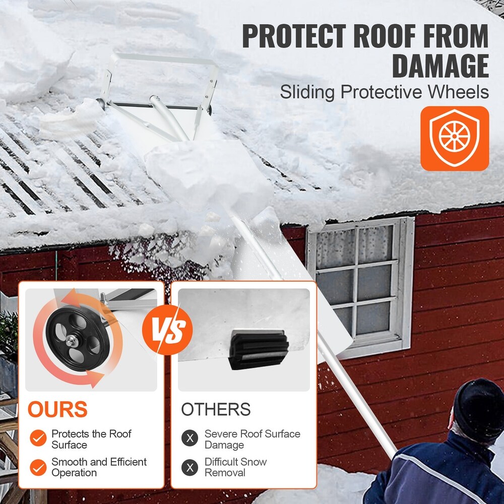 VEVOR Snow Roof Rake for House Roof  Car Snow  Wet Leaves