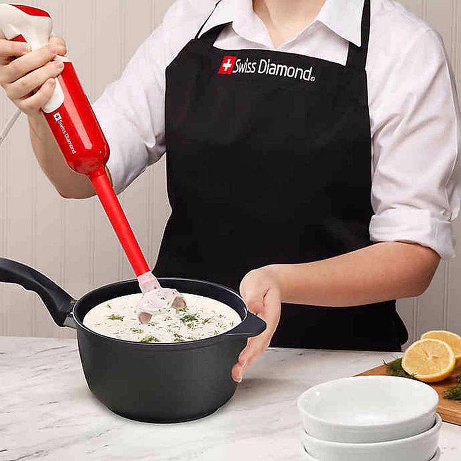 Swiss Diamond Red Plastic Immersion Blender/Chopper 0 oz 2 speed