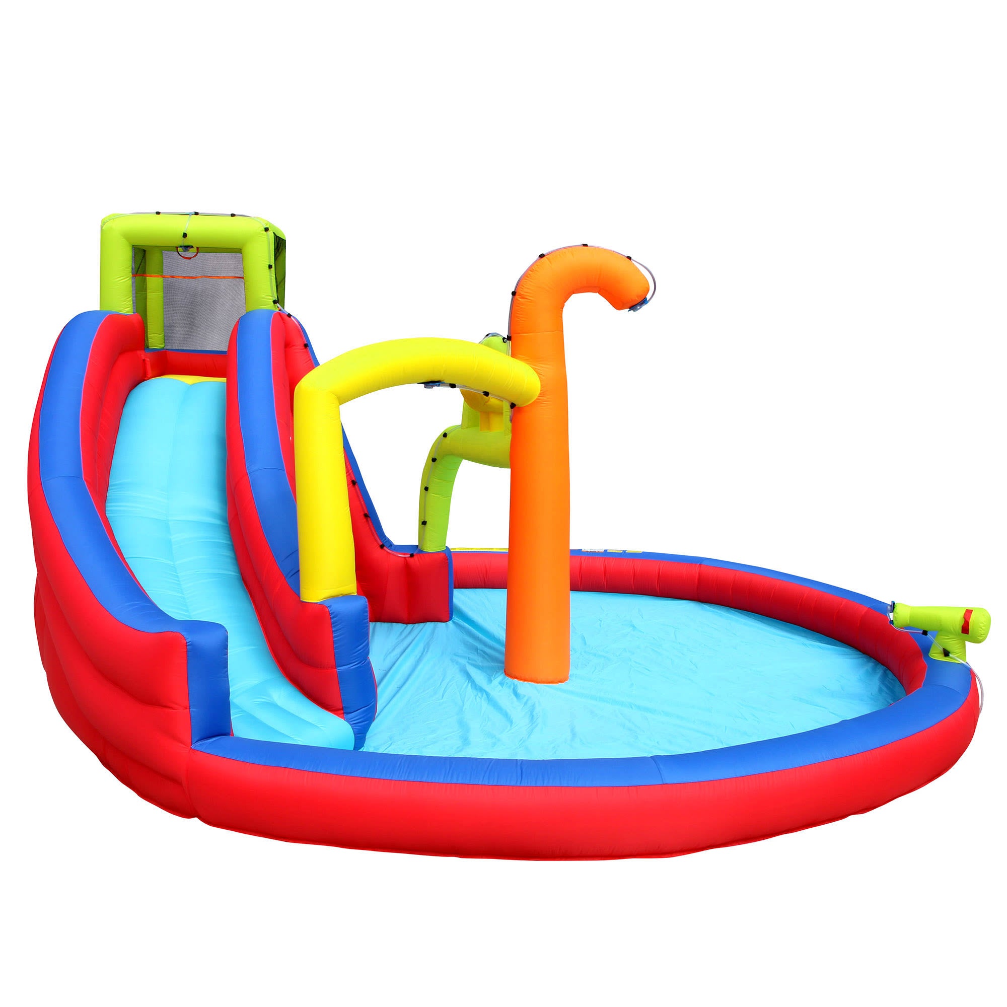 Banzai Drench Zone Water Park - With Soaker Bucket + Water Cannon + Sprinklers, (14' 7" L x 13' 4" W x 8' H), Recommended Ages 5+