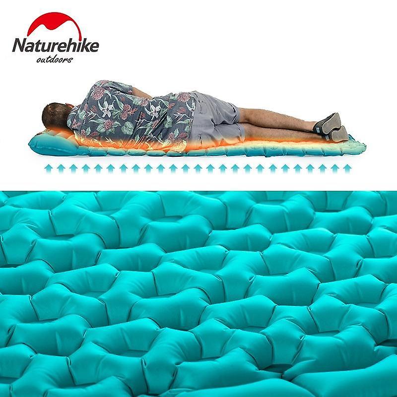 Blue Naturehike Outdoor Inflatable Cushion Sleeping Camping Mat Bag With Pillow
