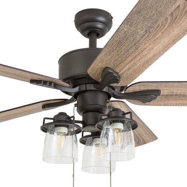 The Gray Barn Wildroot Farmhouse 52-inch Aged Bronze LED Ceiling Fan Shopping - The Best Deals on Ceiling Fans | 27985714