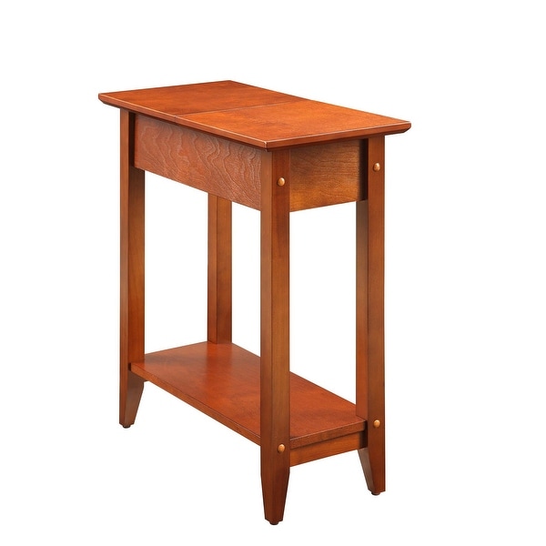 Copper Grove Aubrieta Narrow Flip Top Storage End Table