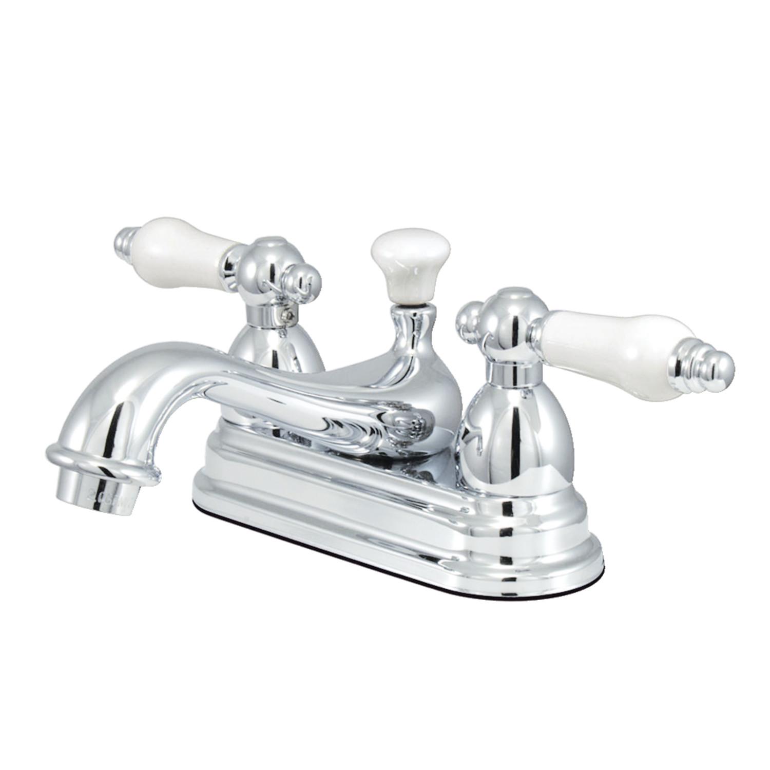 Kingston Brass KS3601PL 4-Inch Centerset Lavatory Faucet， Polished Chrome