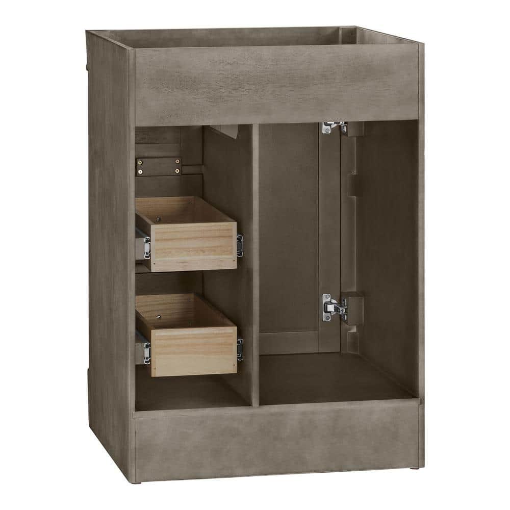 Home Decorators Collection Naples 24 in W x 21 58 in D Bath Vanity Cabinet Only in Distressed Grey