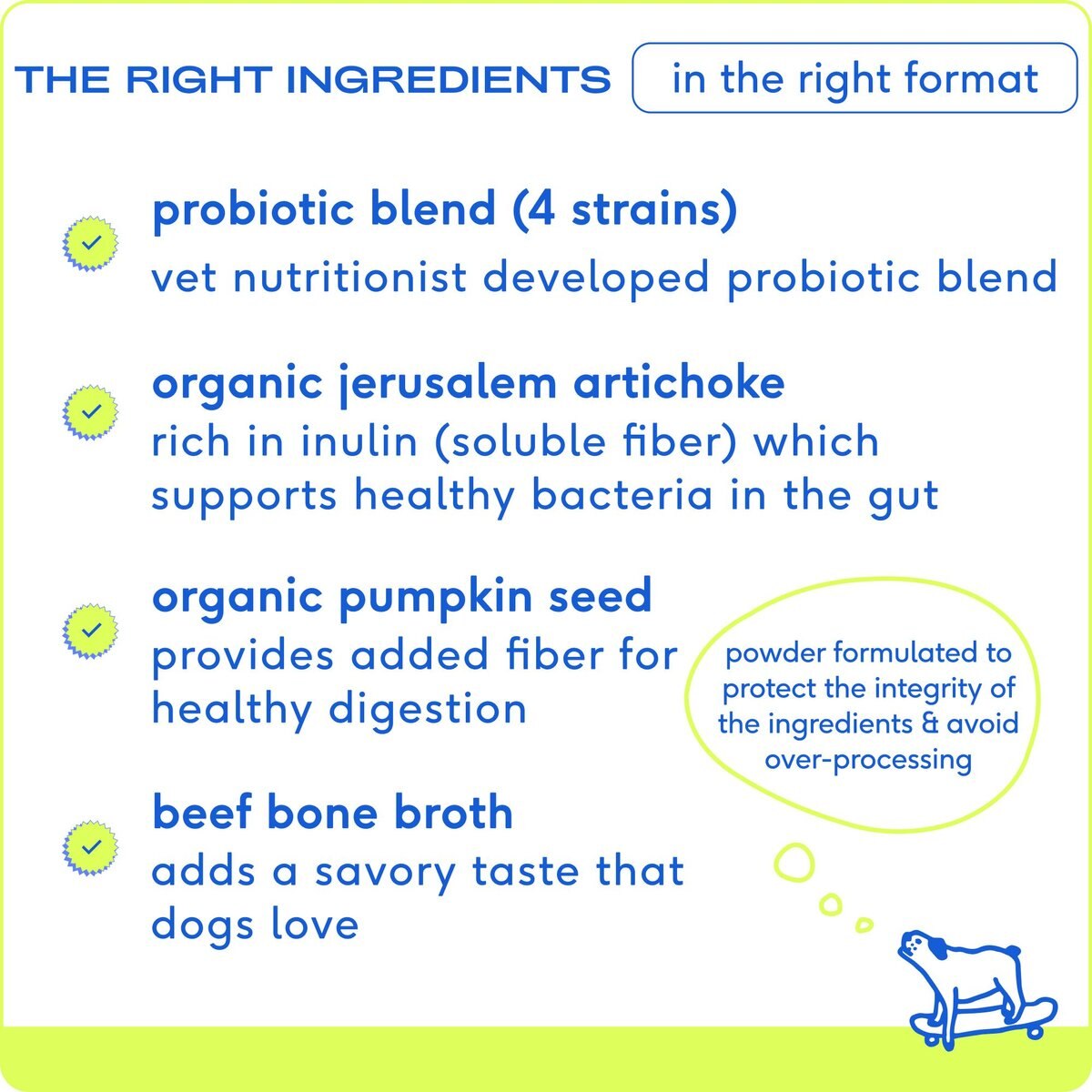 Native Pet Vet-Formulated Probiotic and Prebiotic Digestive Issues Powder Supplement for Dogs