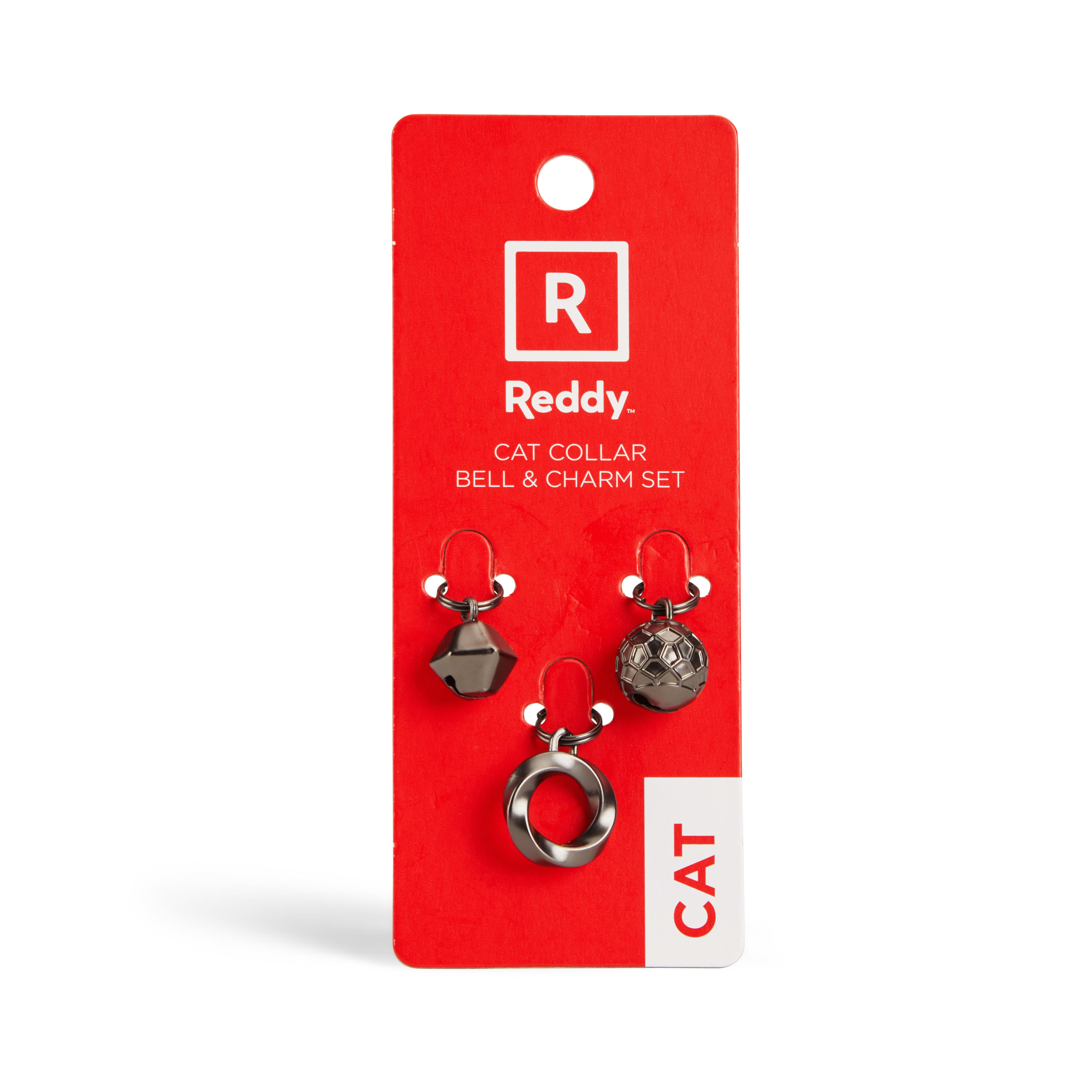 Reddy Gunmetal Cat Bells/Charm Set， Small