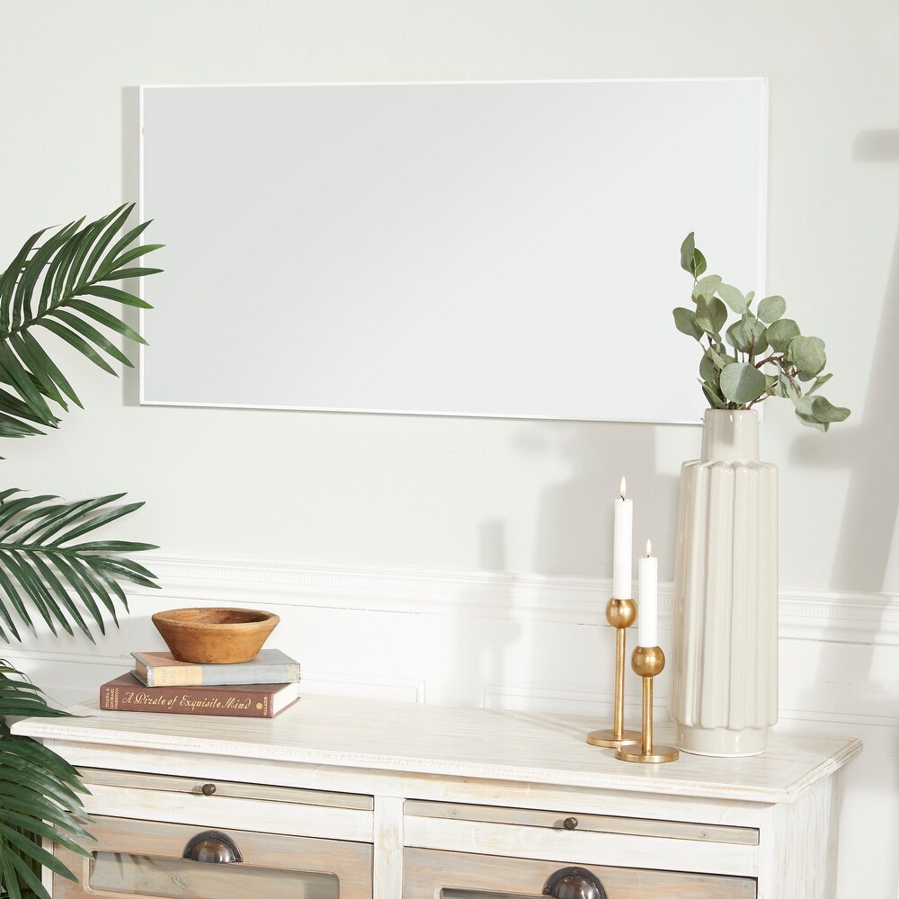 Contemporary Rectangular Wall Mirror   Multiple Finishes and Sizes