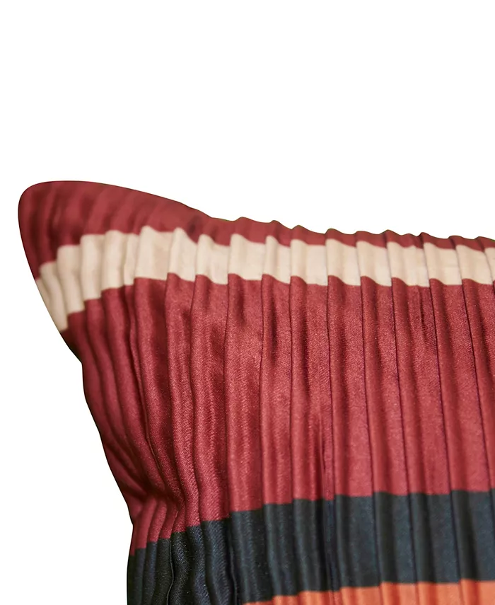 Edie@Home Jazzy Stripes Satin Decorative Pillow， 19