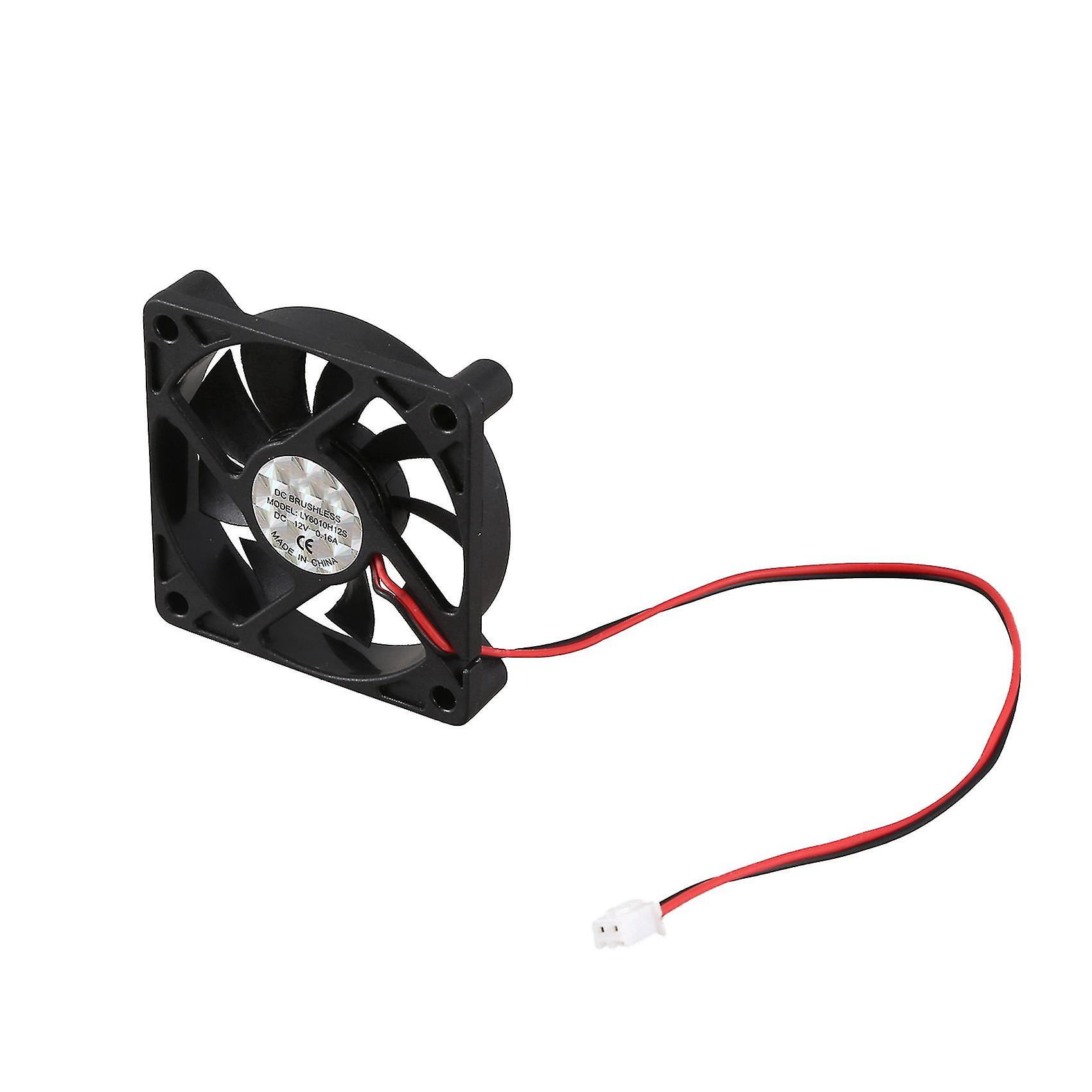 2x Desktop Pc Case Dc 12v 0.16a 60mm 2 Pin Cooler Cooling Fan