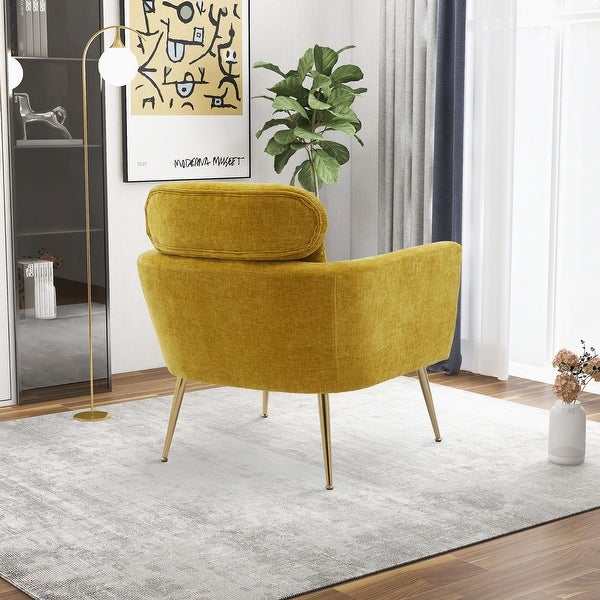 Modern Chenille Accent Chair Armchair Upholstered Reading Chair