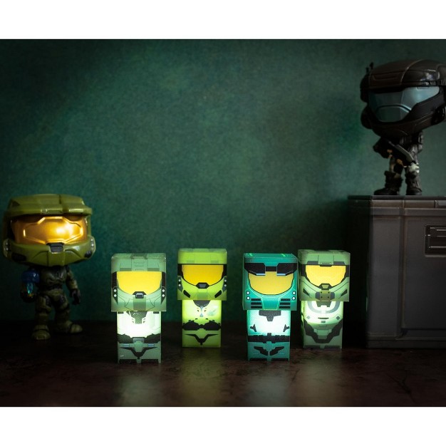 Ukonic Halo Green Master Chief Evolved Mini Figural Mood Lights Set Of 4