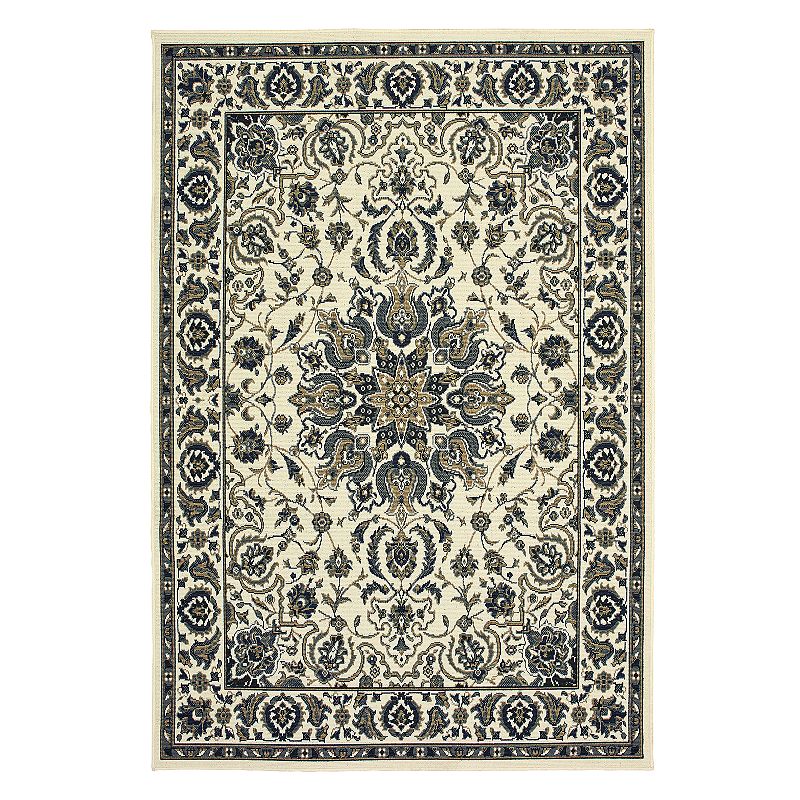 StyleHaven Mainland Traditional Framed Floral Indoor Outdoor Rug