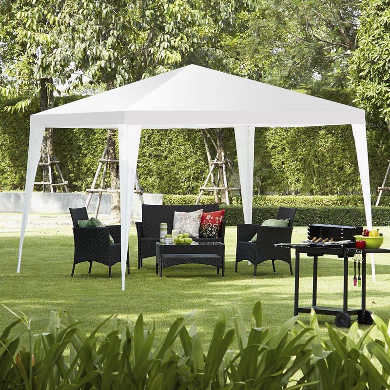 10 x 10 FT Outdoor Gazebo Canopy Tent Party Wedding Event Tent for Backyard Lawn Garden