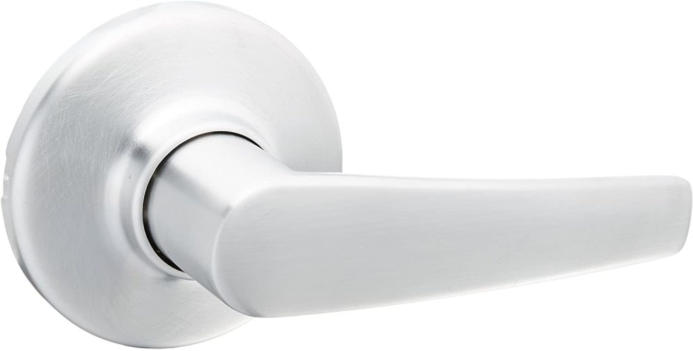 Satin Chrome Hall/Closet Delta Passage Door Lever Set