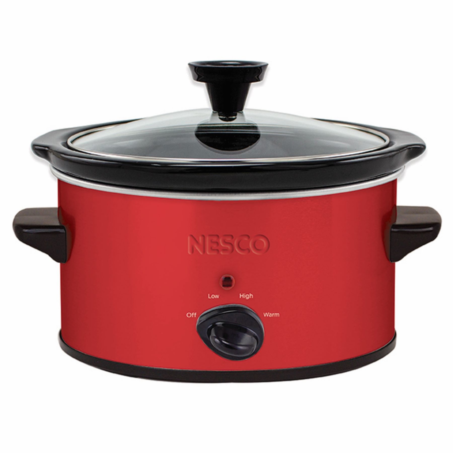 Nesco 1.5 qt Red Ceramic Slow Cooker