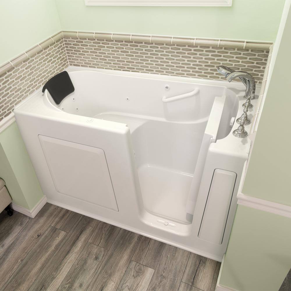 American Standard Gelcoat Premium Series 60 in. Right Hand Walk-In Whirlpool Bathtub in White 3060.109.WRW