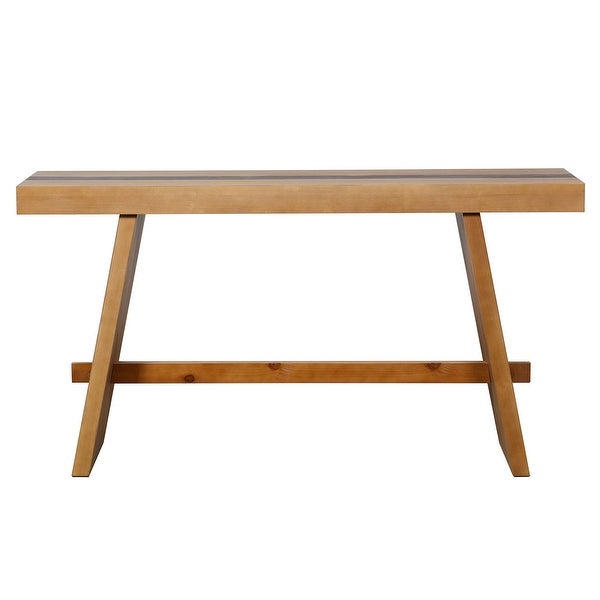 Dann Foley Lifestyle - Console Table - Two Tone Veneer With Stretcher