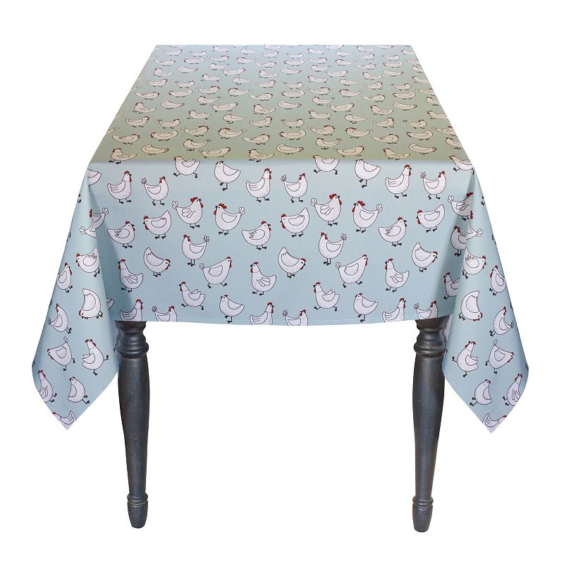 Blue Chicken Tablecloth 72l