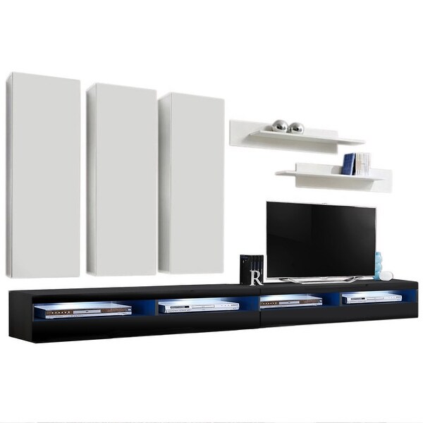 Fly E1 35TV Wall Mounted Floating Modern Entertainment Center