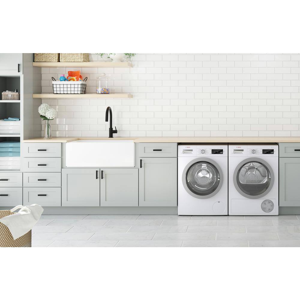 Bosch 500 Series 24 in. 2.2 cu. ft. 240-Volt Home Connect Stackable White Front Load Compact Washing Machine ENERGY STAR WAW285H1UC