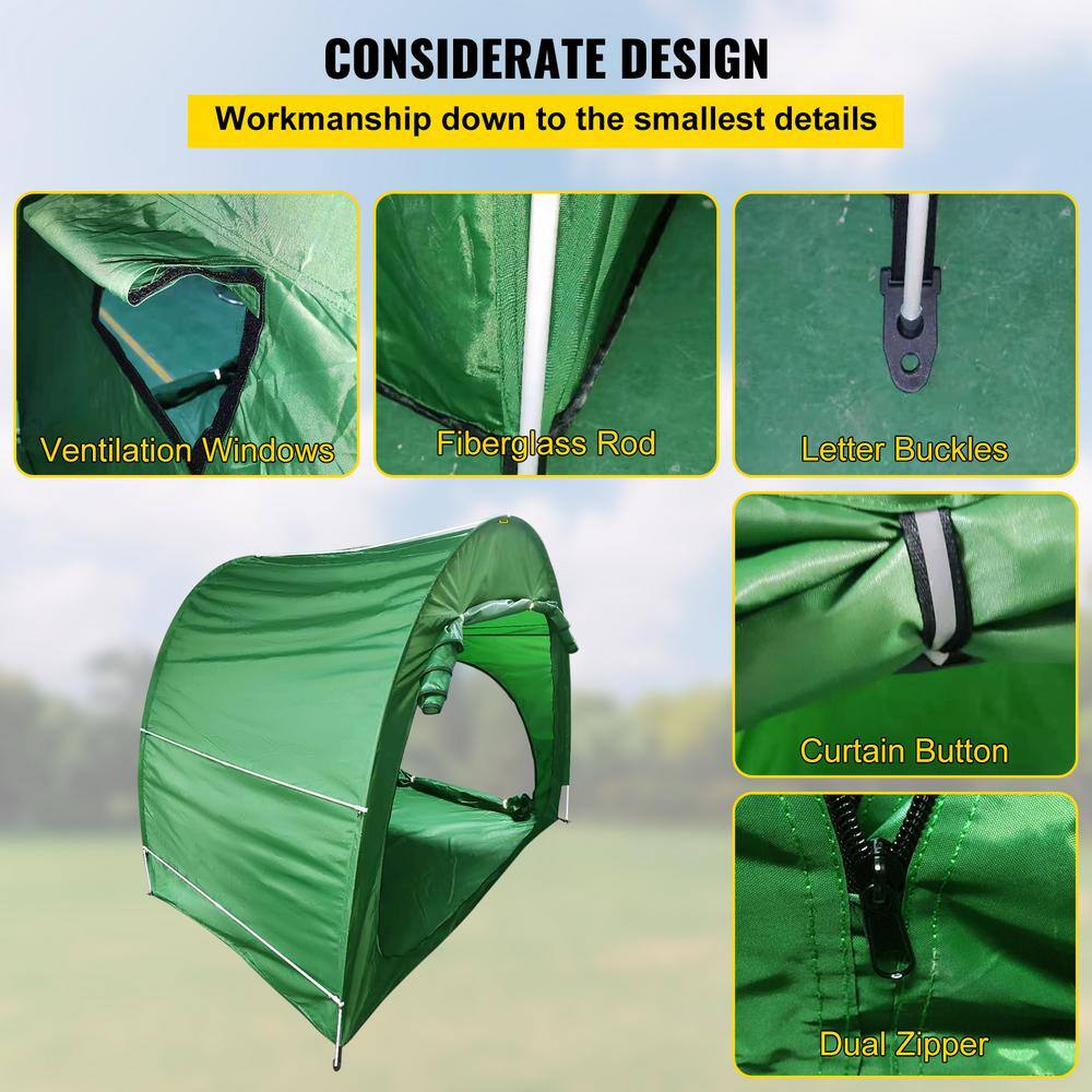 VEVOR Outdoor Waterproof Bicycle Storage Shed with Carry Bag 420D Oxford Fabric Bike Cover Storage Tent for 4 Bikes Green ZXCCFPLSJDKBDWIWXV0