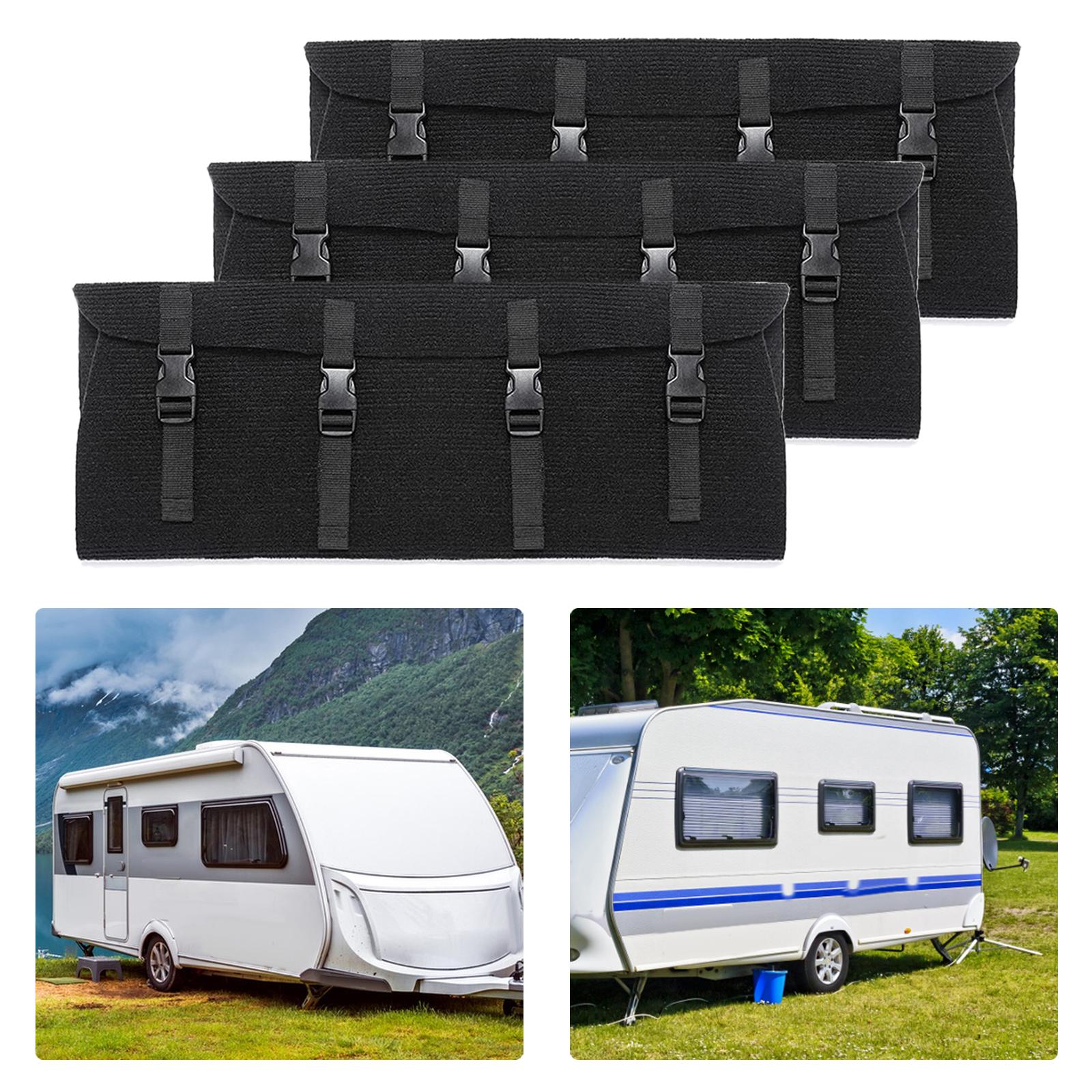 3 Pieces RV Step Covers Wrap Around Camper Accessories Step Ladder Mat Camper Step Covers Camper Step Rug for Outside Travel Trailer