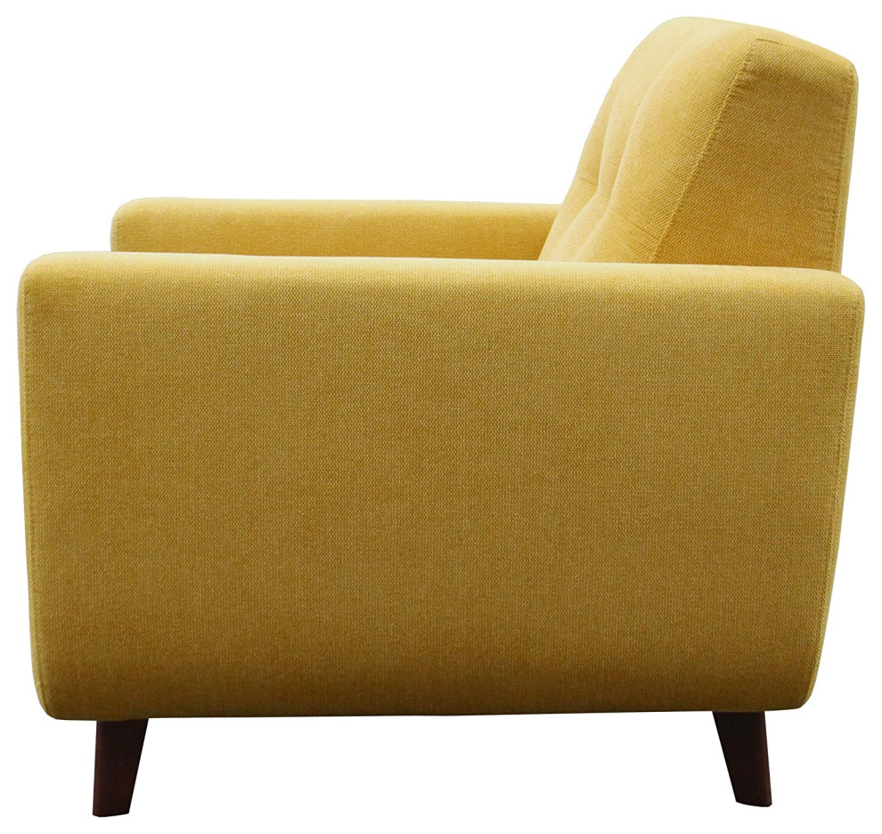 Modern Minimalist Accent Chair  Tapered Legs and Padded Seat   Midcentury   Armchairs And Accent Chairs   by Decor Love  Houzz