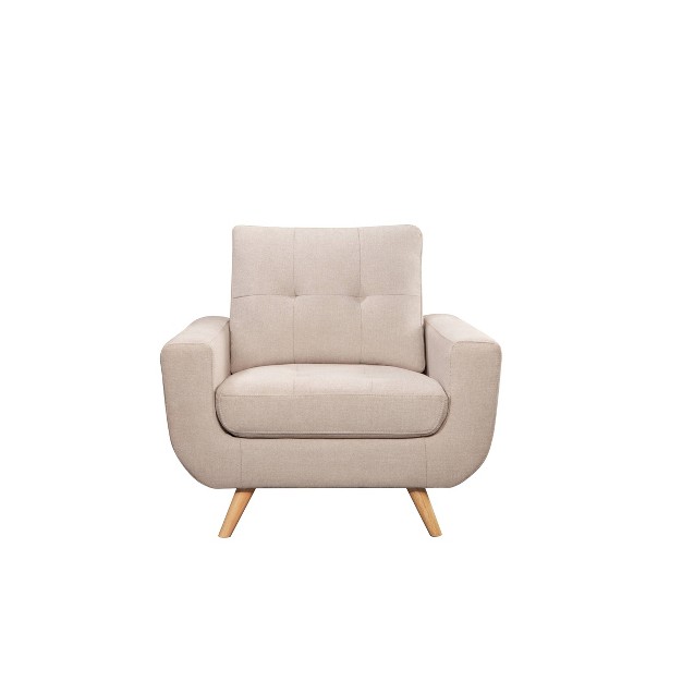 Polly Stain Resistant Fabric Armchair Ivory Abbyson Living